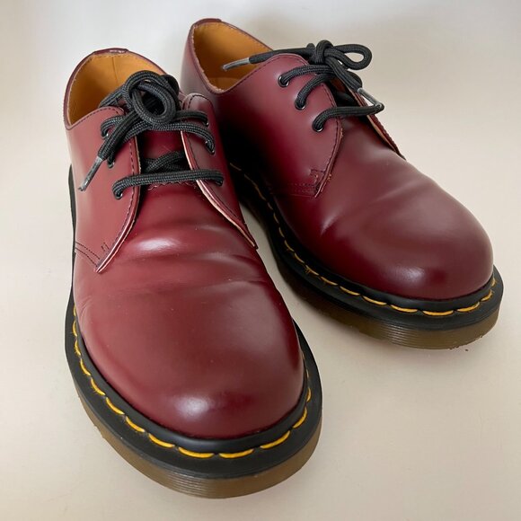 DR. MARTENS 1461 Smooth Leather Oxford Shoes Cherry Red Men\'s 7 Ladies 8 main image 5